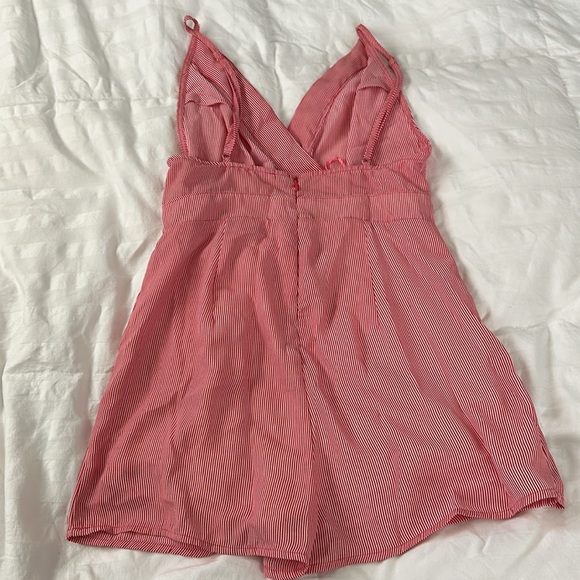 Red stripped game day romper. - Picture 2 of 2